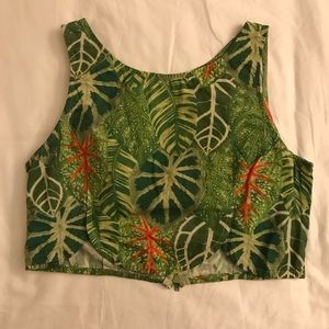 Samantha Pleet Leaf Top and Shorts set